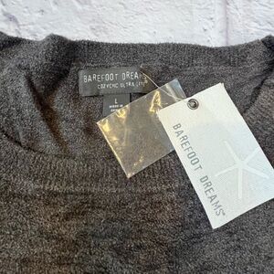 Barefoot Dreams Charcoal carbon grey gray Cozy soft Sweater L